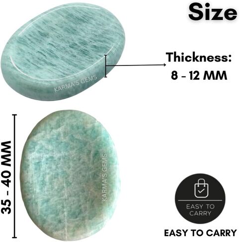 Natural Gemstone Crystal Thumb Worry Stone, Healing Crystal Polished Palm Pocket Chakra Gemstones for Anxiety, Stress, Reiki Gift in Saudi Arabia