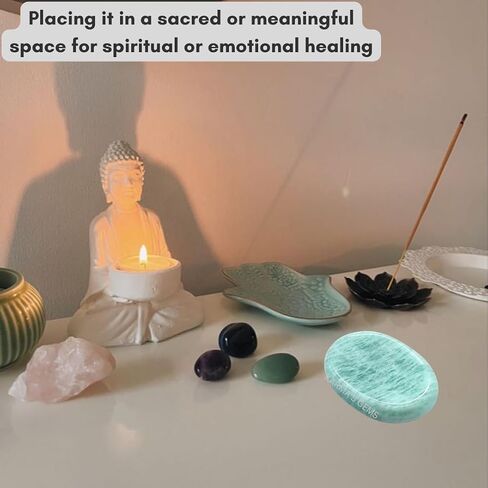 Natural Gemstone Crystal Thumb Worry Stone, Healing Crystal Polished Palm Pocket Chakra Gemstones for Anxiety, Stress, Reiki Gift in Saudi Arabia