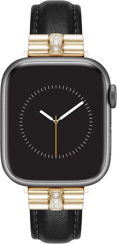 سوار أنيق من الجلد المستدام من Anne Klein لساعة Apple آمن، قابل للتعديل، بديل لسوار ساعة Apple، يناسب معظم المعصم in Saudi Arabia