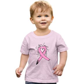 Go All Out Cute Script Breast Cancer Awareness Ribbon Mens Toddler Women Youth T-Shirt in Saudi Arabia