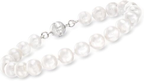 Ross-Simons 7-8mm Cultured Pearl Bracelet With Sterling Silver Magnetic Clasp in Saudi Arabia