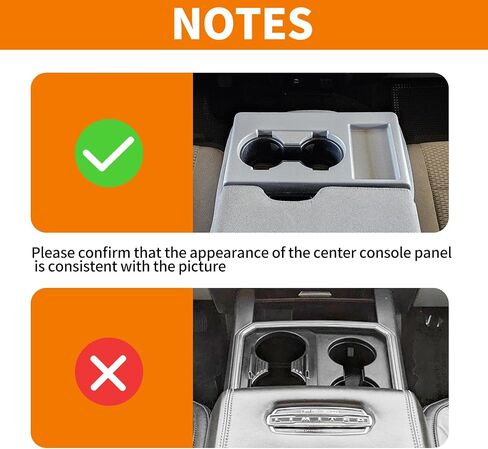 for F250 Center Console Armrest Cup Holder Panel Cover Trim Fit for 2015-2020 Ford F250 F350 F450 F550 Carbon Fiber Interior Accessories in Saudi Arabia
