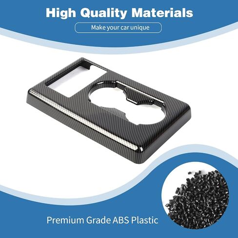 for F250 Center Console Armrest Cup Holder Panel Cover Trim Fit for 2015-2020 Ford F250 F350 F450 F550 Carbon Fiber Interior Accessories in Saudi Arabia