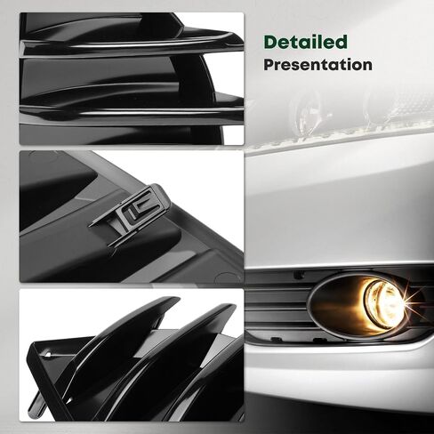 YHTAUTO غطاء خفيف للضباب يناسب Toyota Corolla 2017 الذكرى السنوية الخمسين إصدار خاص 2017-2019 Corolla SE XSE المصد الأمامي للضباب وحافة جانبية للسائق الأيسر in Saudi Arabia
