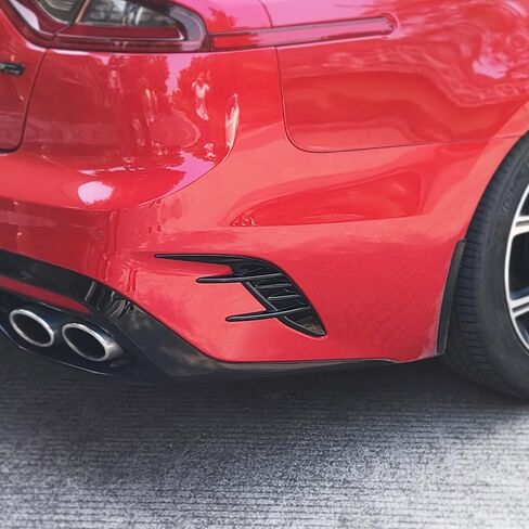 قطعتان من أغطية مصابيح الضباب الخلفية من YOUTOOCAR متوافقة مع ملحقات Kia Stinger 2018-2023 (نمط ألياف الكربون، خلفي) in Kuwait