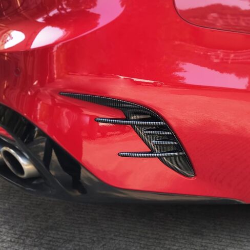 قطعتان من أغطية مصابيح الضباب الخلفية من YOUTOOCAR متوافقة مع ملحقات Kia Stinger 2018-2023 (نمط ألياف الكربون، خلفي) in Kuwait