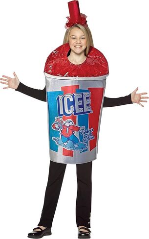 Rasta Imposta Icee Sparkle Red Costume Slurpee Slush Puppie Dress Up Party Kids Halloween Costumes, Child Size 10-12 in Saudi Arabia