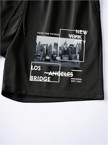 Men's Short Sets 2 Piece Crew Neck Novelty Graphic Tees & Shorts Tracksuits in Saudi Arabia