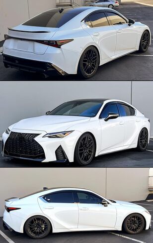 Premium Luxury Smoke Tinted Window Visor Rain Guard W/Clips & Black Trim Compatible for 2021-2024 Lexus IS300 IS350 IS500 in Saudi Arabia
