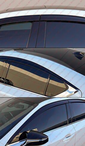 Premium Luxury Smoke Tinted Window Visor Rain Guard W/Clips & Black Trim Compatible for 2021-2024 Lexus IS300 IS350 IS500 in Saudi Arabia