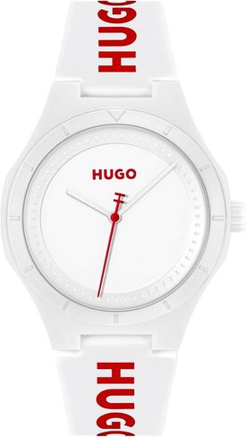 ساعة يد HUGO #LIT for HIM للرجال كوارتز 3H من السيليكون - مقاومة للماء حتى 5ATM/50 مترًا، ممتعة وملونة وسهلة الارتداء in Saudi Arabia