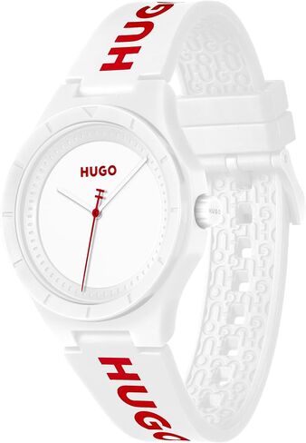 ساعة يد HUGO #LIT for HIM للرجال كوارتز 3H من السيليكون - مقاومة للماء حتى 5ATM/50 مترًا، ممتعة وملونة وسهلة الارتداء in Saudi Arabia