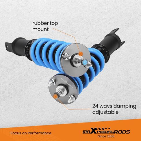 maXpeedingrods Coilover for Honda S2000 2000-2009, 24 Levels Damper Adjustable Coilovers Suspension Kit Strut, Height Adjustable Shock Absorber Struts, T6 Upgraded Lowering Kits Blue in Saudi Arabia