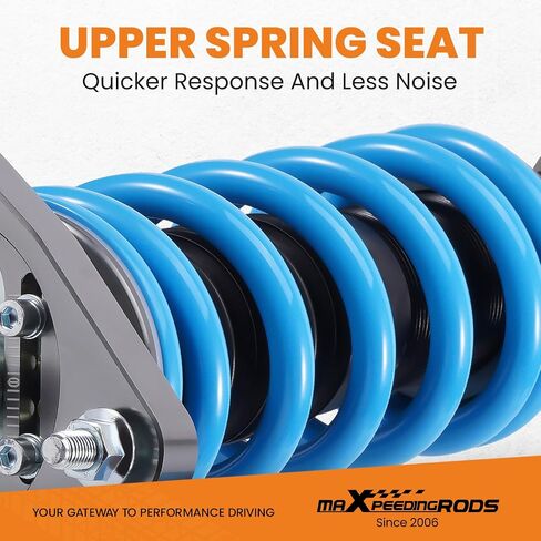 maXpeedingrods Coilover for Ford Mustang (S550) 2015-2023, 24 Levels Damper Adjustable Coilovers Suspension Kit Strut, Ride Height Adjustable Shock Absorber Struts, T6 Upgraded Lowering Kits Blue in Saudi Arabia