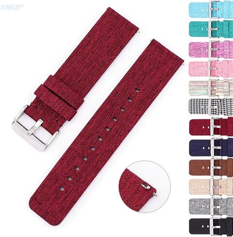 Quick Release Nylon Strap 12mm 14mm 16mm 18mm 20mm 22mm Canvas Strap Unisex Strap for Traditional or Smartwatch Watch Replacement Watch Band in Saudi Arabia