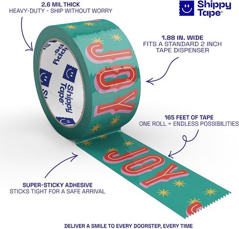 شريط تغليف مزخرف بنص عيد ميلاد سعيد، شريط تغليف وشحن لطيف للعطلات لهدايا العطلات - أحمر وردي، 1.88 بوصة × 110 ياردة (330 قدمًا) in Kuwait