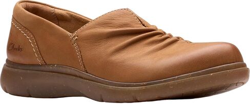 Clarks - Womens Certina Rose Shoes, Color Tan Leather, Size: 9.5 M US in Saudi Arabia