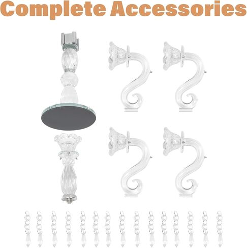 5 Arm Crystal Candle Holder Modern Clear Candlestick Holders Vintage Candelabra Centerpieces for Tables Candle Centerpieces for Home Wedding Centerpieces Dinner Party Formal Event Table Decoration in Saudi Arabia