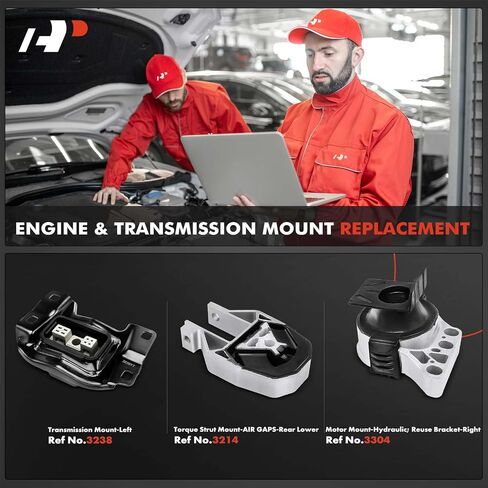 A-Premium 3PCS Engine Motor Mount Transmission Mount and Torque Strut Mount Set Compatible with Ford 2013-2019 Escape, 2014-2022 Transit Connect, 2.0L 2.5L, Automatic Transmission in Saudi Arabia