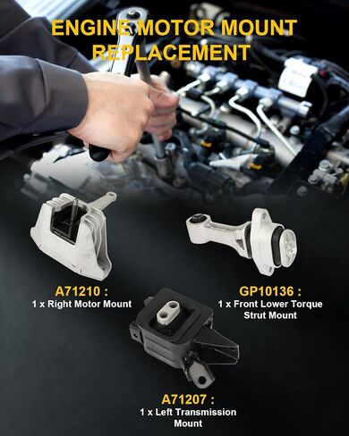 مجموعة حامل محرك المحرك OCPTY وحامل ناقل الحركة ومجموعة دعامة عزم الدوران لسيارة Hyundai Elantra 2.0L ناقل الحركة الأوتوماتيكي 2017-2018 # 21810F2000 21950F2000 21830F9100 (3 قطع) in Saudi Arabia