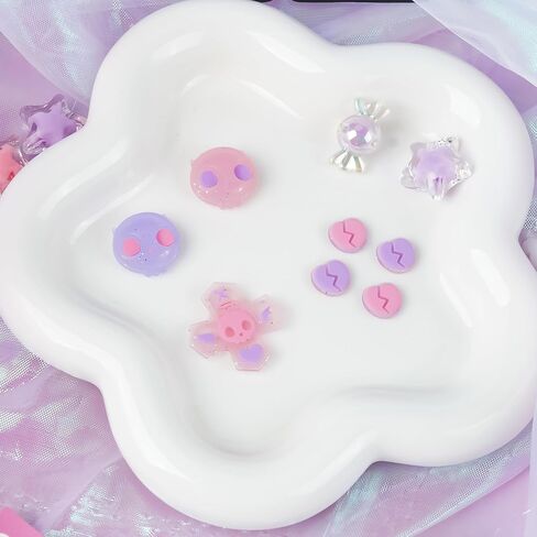 GeekShare Silicone Cross D-Pad Button Caps Set Joystick Cover - Cute ABXY Key Buttons Sticker Compatible with Nintendo Switch/OLED Joy Con - Pink & Purple Skull in Saudi Arabia