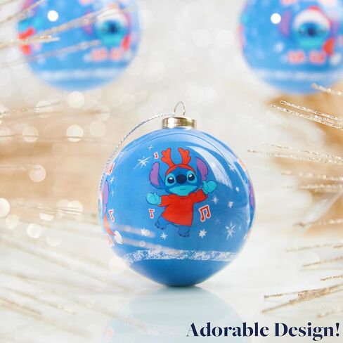Disney Stitch Christmas Ornaments Set, Pack of 10 Tree Decorations, Hanging Ball Ornaments for Christmas Decorations, Cute Xmas Decor, Xmas Gifts in Saudi Arabia