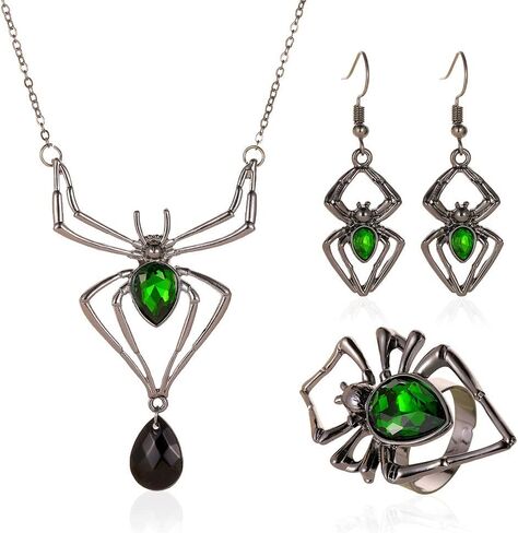 Gothic Black Spider Choker Necklace for Women Halloween Spider Choker Necklace Halloween Costume Necklace Black Red Spider Pendant Necklace Spider Halloween Party Costume Jewelry Accessories in Kuwait