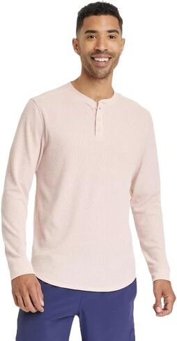 All in Motion Men's Waffle-Knit Henley Athletic Top - in Saudi Arabia