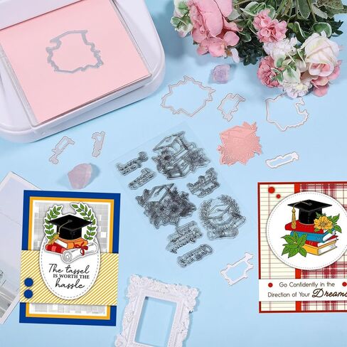 ORIGACH Farm Animals Clear Stamps and Cutting Dies for Card Making with Cow Sheep Pig Rabbits Rooster Transparent Stamps and Die Set for DIY Crafting Scrapbooking Photo Album Journaling Decoration in Kuwait