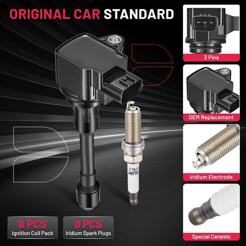 BDFHYK Ignition Coil Packs Compatible with INFINITI QX80 QX56 Nissan Armada V8 5.6L 2011 2012 2013 2014 2015 2016 2017 2018 2019 2020 2021 Coil for UF677 5C1893 GN10863 C759 IGC0083 Set of 8 in Saudi Arabia