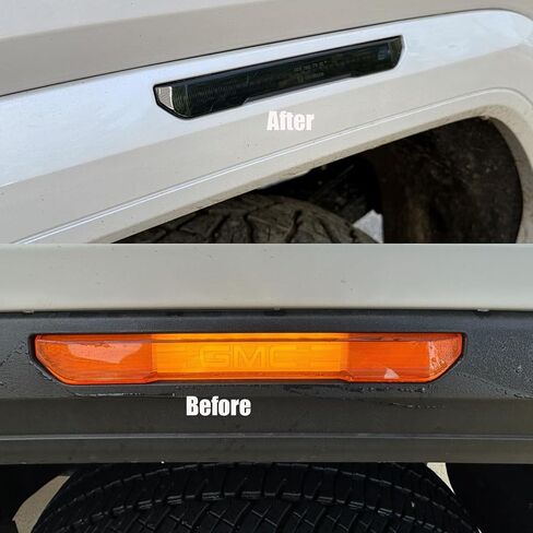 LED Side Marker Lights Indicator Replacement for 2020 2021 2022 2023 2024 GMC Sierra 2500 HD 3500 HD Truck Amber Front & Red Rear Fender Lights Smoked Lens in Saudi Arabia