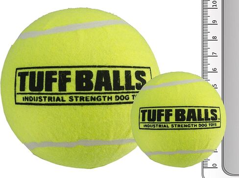 PetSport Jr Yellow Tuff Ball - Small Tennis Balls for Dogs, Small Dog Balls, Dog Toys, Tennis Balls Dog, Balls for Dogs, Puppy Balls, Natural Rubber, Certified Non-Toxic - 1.8 Inch Each, (Pack of 6) in Kuwait