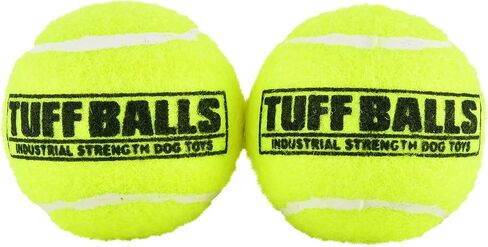 PetSport Jr Yellow Tuff Ball - Small Tennis Balls for Dogs, Small Dog Balls, Dog Toys, Tennis Balls Dog, Balls for Dogs, Puppy Balls, Natural Rubber, Certified Non-Toxic - 1.8 Inch Each, (Pack of 6) in Kuwait