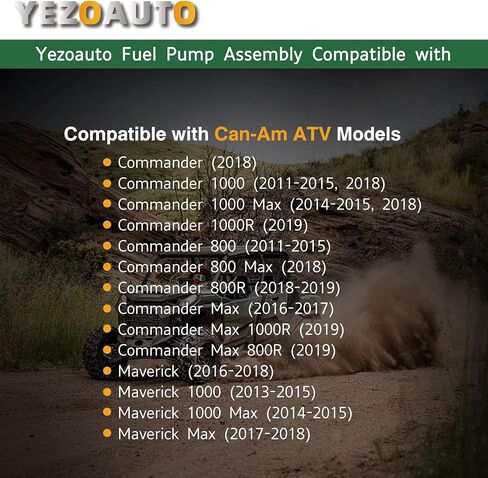 مجموعة وحدة مضخة الوقود مع وحدة إرسال متوافقة مع Can-Am Commander 2018؛ كوماندر 1000 ماكس 14-15 2018 ومافريك 16-18; مافريك 1000 13-15؛ مافريك ماكس 17-18 استبدال OE 47-1026 in Saudi Arabia