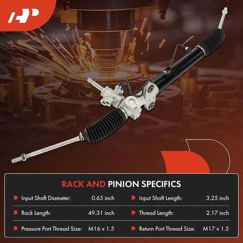 A-Premium - Hydraulic Power Steering Rack and Pinion Compatible with Mitsubishi Outlander 2003 2004 2005 2006, AWD Only in Saudi Arabia