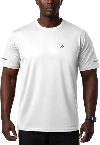 تي شيرت رجالي من الفسكوز الناعم من الخيزران الناعم خفيف الوزن للتمرين والترطيب فتل تبريد كاجوال أساسي برقبة دائرية تي شيرت in Saudi Arabia