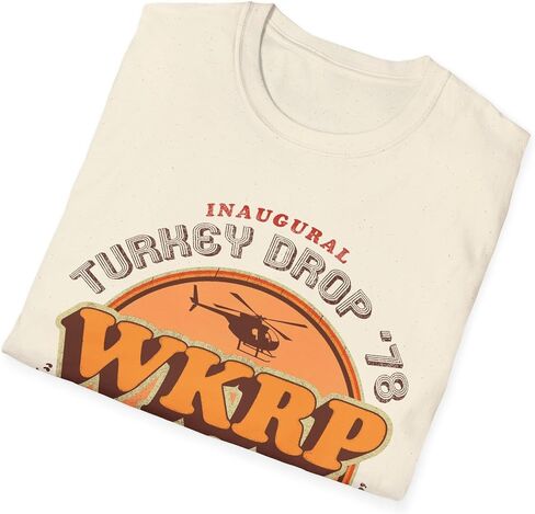 تي شيرت WKRP Turkey Drop LTS الذي يرتديه، تي شيرت برنامج تلفزيوني، قميص عيد الشكر، ملابس عطلة مضحكة، تصميم قديم، هدية كلاسيكية للمعجبين in Kuwait