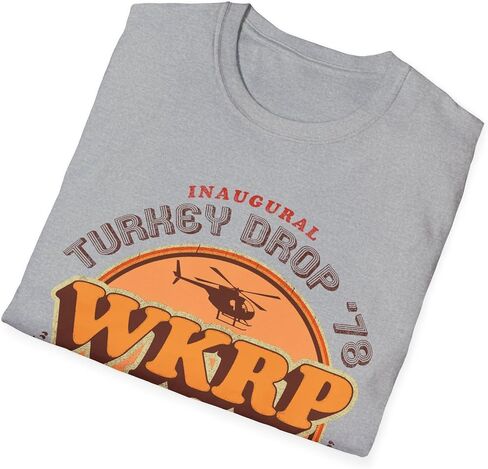 تي شيرت WKRP Turkey Drop LTS الذي يرتديه، تي شيرت برنامج تلفزيوني، قميص عيد الشكر، ملابس عطلة مضحكة، تصميم قديم، هدية كلاسيكية للمعجبين in Saudi Arabia