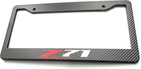 1PC Carbon Fiber Z71 License Plate Frame Tag Cover Holder Mount for Chevy Silverado Sierra Tahoe in Saudi Arabia