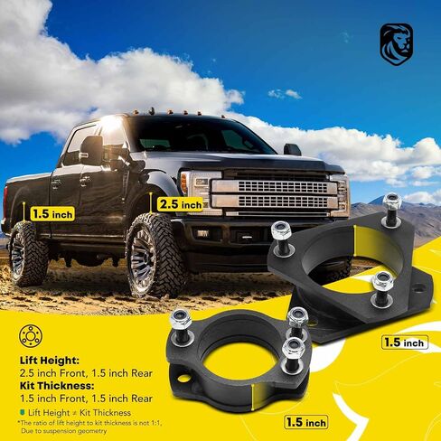 YHTAUTO 2.5 inch Front and 1.5 inch Rear Leveling Lift Spacers Compatible with 2006-2010 Ford Explorer, 4WD/RWD Only, Suspension Leveling Kit Set of 4 in Saudi Arabia