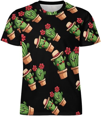 Cactus Mens T-Shirts Casual Short Sleeve Tee Tops Crewneck Shirt for Running Athletic in Saudi Arabia