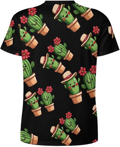 Cactus Mens T-Shirts Casual Short Sleeve Tee Tops Crewneck Shirt for Running Athletic in Saudi Arabia