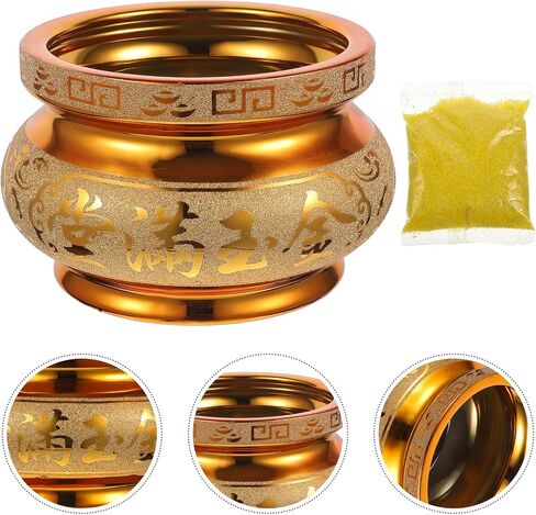 Ceramic Incense Burner Golden Incense Stick Burner Chinese Feng Shui Incense Burner Bowl for Home Decor (Random Style) in Saudi Arabia
