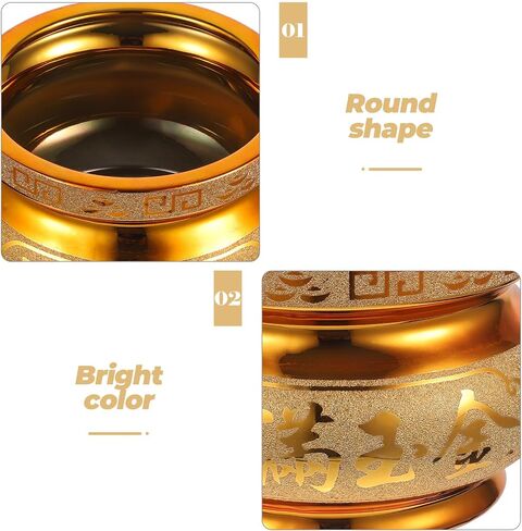 Ceramic Incense Burner Golden Incense Stick Burner Chinese Feng Shui Incense Burner Bowl for Home Decor (Random Style) in Saudi Arabia