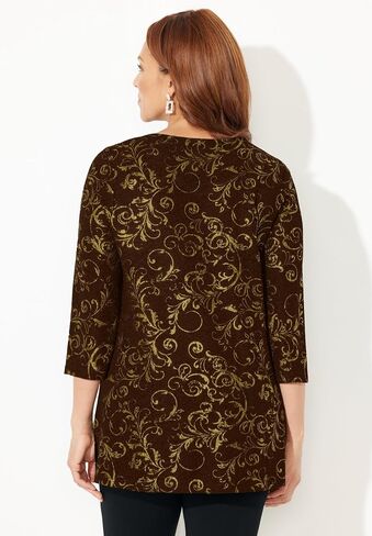 Women's Plus Size Black Label Keyhole Tunic in Saudi Arabia