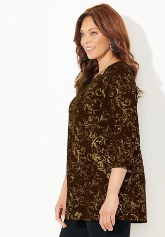 Women's Plus Size Black Label Keyhole Tunic in Saudi Arabia
