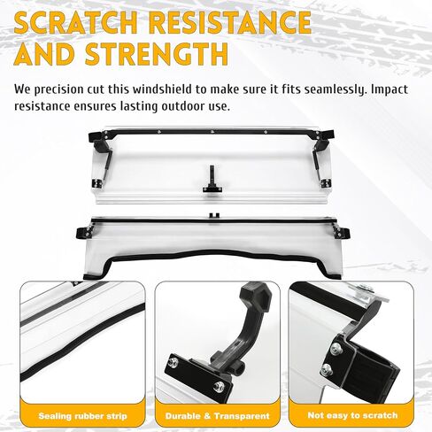 KUAFU 2-in-1 Flip Windshield Compatible with 2012-2015 Kawasaki Teryx 4 750/800 Full Scratch Resistant Clear Windscreen Gas Spring Included in Saudi Arabia