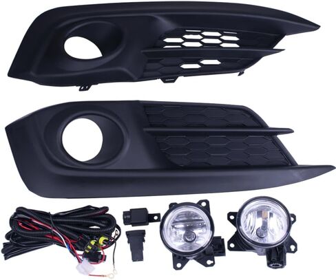 BestParts New Pair Fog Lights Lamps Compatible with Honda Civic 2016-2018 With Cover + Switch + Wiring Kit Replaces HO2592143 HO2593143 71108TBAA10 71103TBAA10 HO1038129 HO1039129 in Saudi Arabia