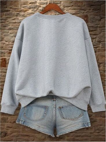SOLY HUX Women's Graphic Sweatshirt Letter Print Crewneck Long Sleeve Pullover Tops Casual Fall Clothes in Saudi Arabia