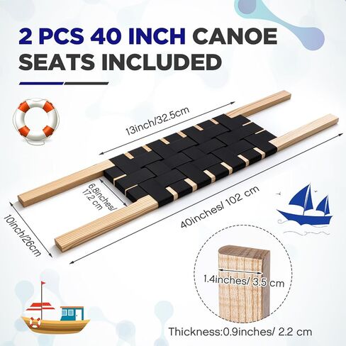 JellyArch 2 Pcs 34 Inch Canoe Seats Nylon Webbed Seat Replacement Canoe Hardware in Saudi Arabia
